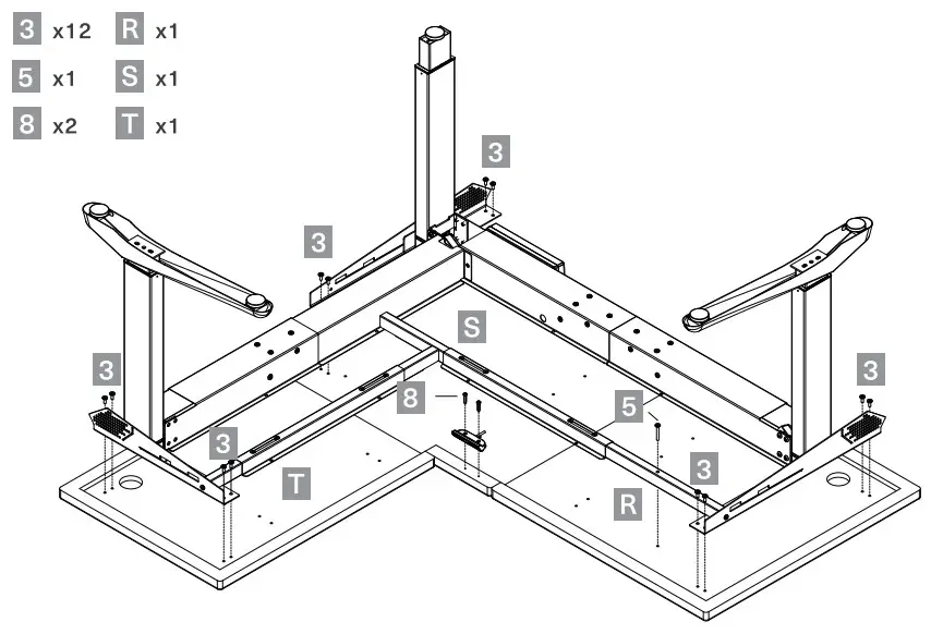 thermaltake Tough Desk 500L RGB - assembling control panel