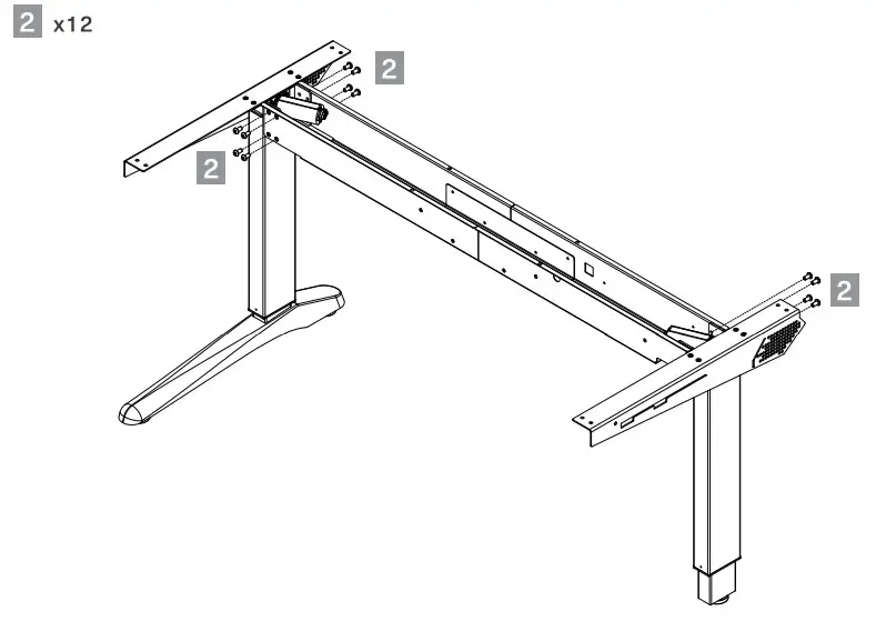 thermaltake Tough Desk 500L RGB - assembling crossbars and table fit
