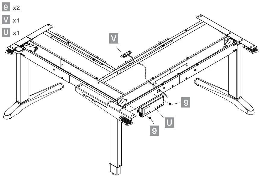 thermaltake Tough Desk 500L RGB - assembling mot6or control