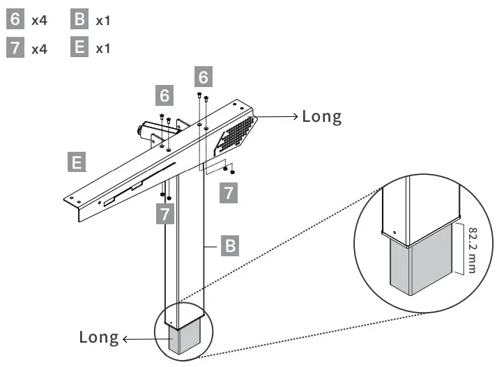 thermaltake Tough Desk 500L RGB - assembling rightleg