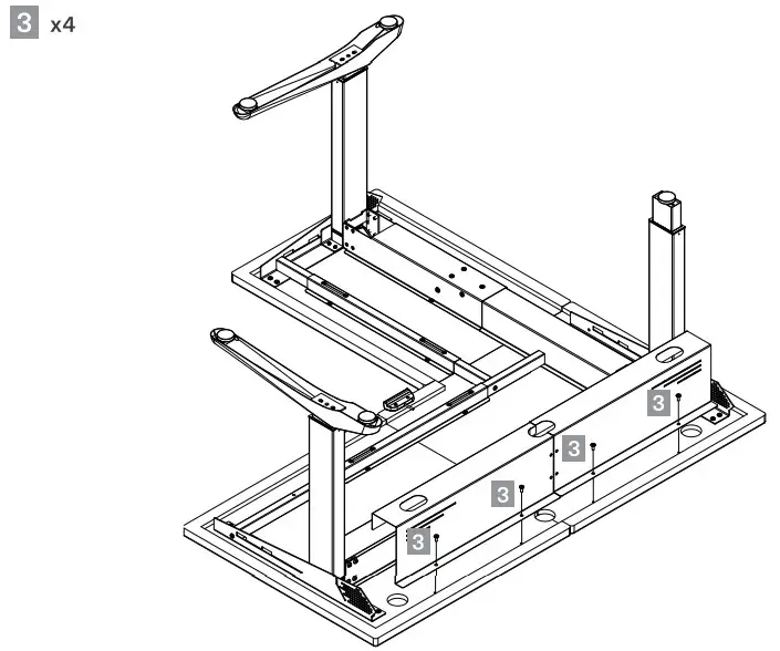 thermaltake Tough Desk 500L RGB - assemblingcable and table