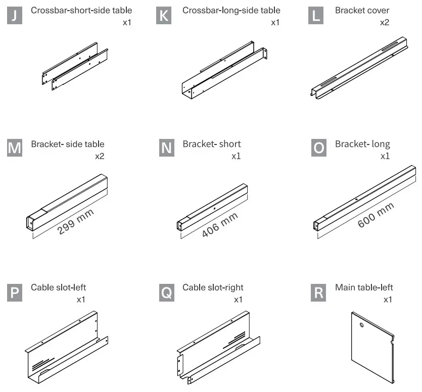 thermaltake Tough Desk 500L RGB - parts list 1