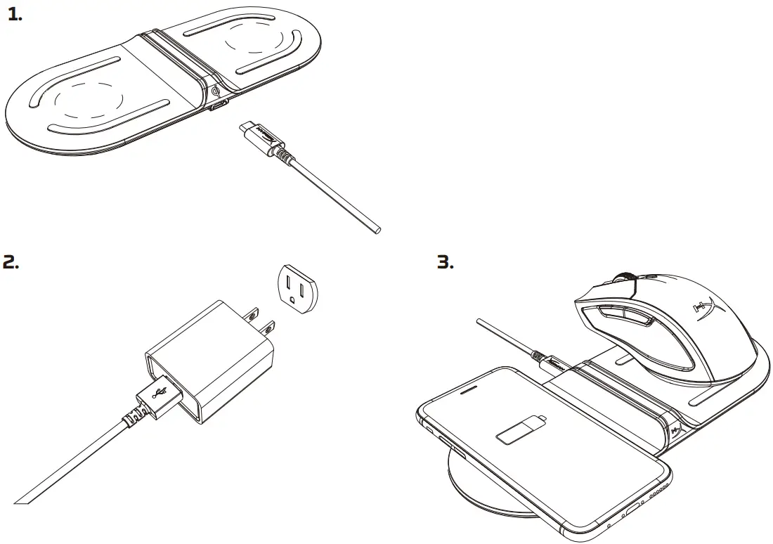 HYPERX ChargePlay Base Qi Wireless Charger - Installation