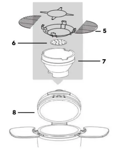BOSS GRILL eiQEGG 18 Inch Ceramic Kamado Style Charcoal - Grid