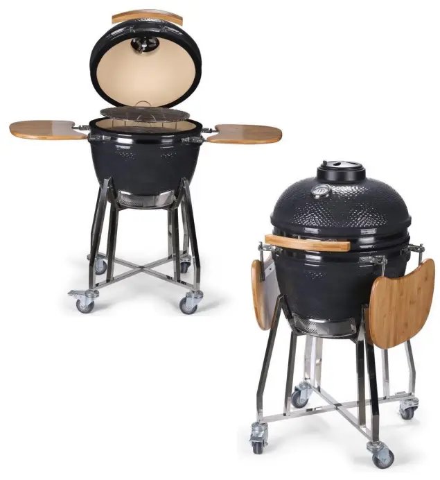 BOSS GRILL eiQEGG 18 Inch Ceramic Kamado Style Charcoal