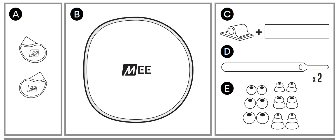 MEE M6 VR Multiplatform In-Ear Gaming Headphones - M6 VR PACKAGE CONTENTS