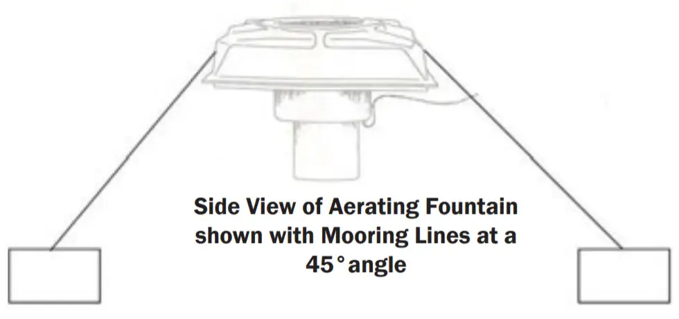 BEARON Aerating Fountains F500F- Side View of Aerating Fountain