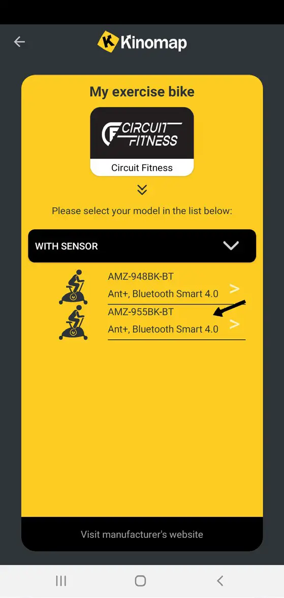 CIRCUIT FITNESS AMZ 55BK BT Bluetooth Deluxe Club Revolution Cycle - PAIRING WITH KINOMAP 10