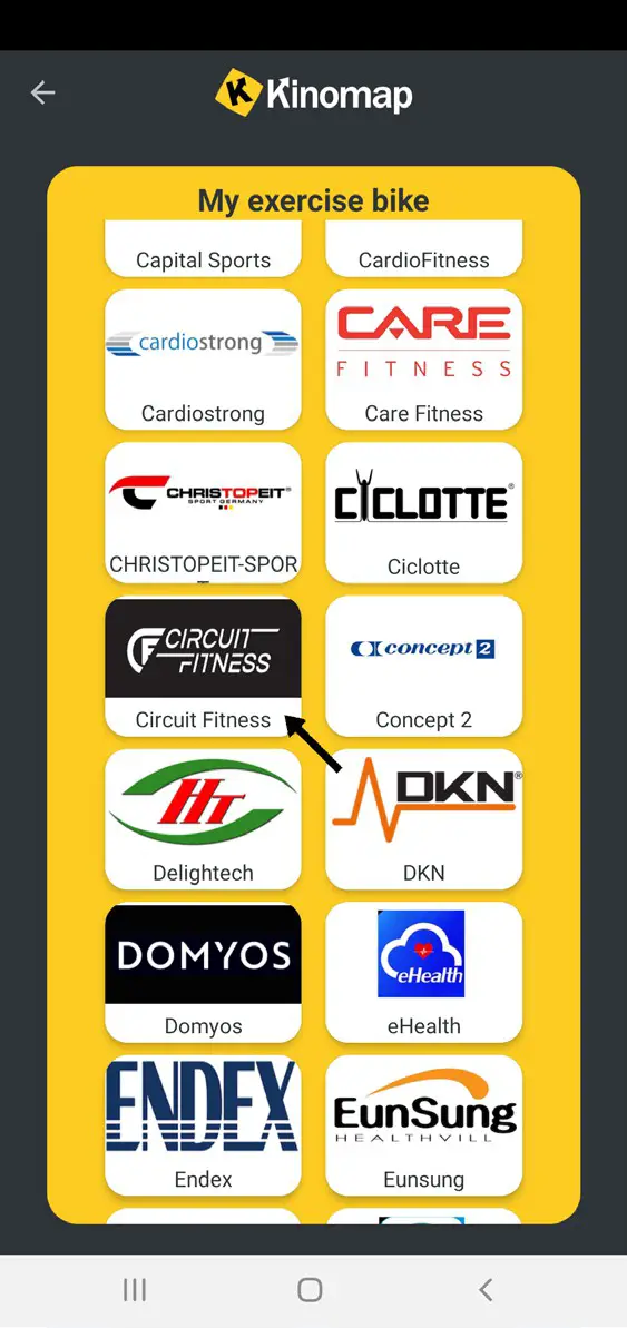 CIRCUIT FITNESS AMZ 55BK BT Bluetooth Deluxe Club Revolution Cycle - PAIRING WITH KINOMAP 9