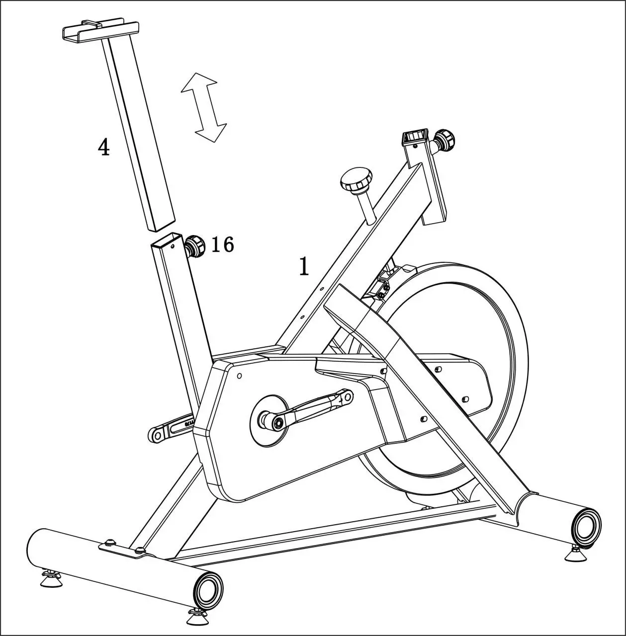 CIRCUIT FITNESS AMZ 55BK BT Bluetooth Deluxe Club Revolution Cycle - STEP 2