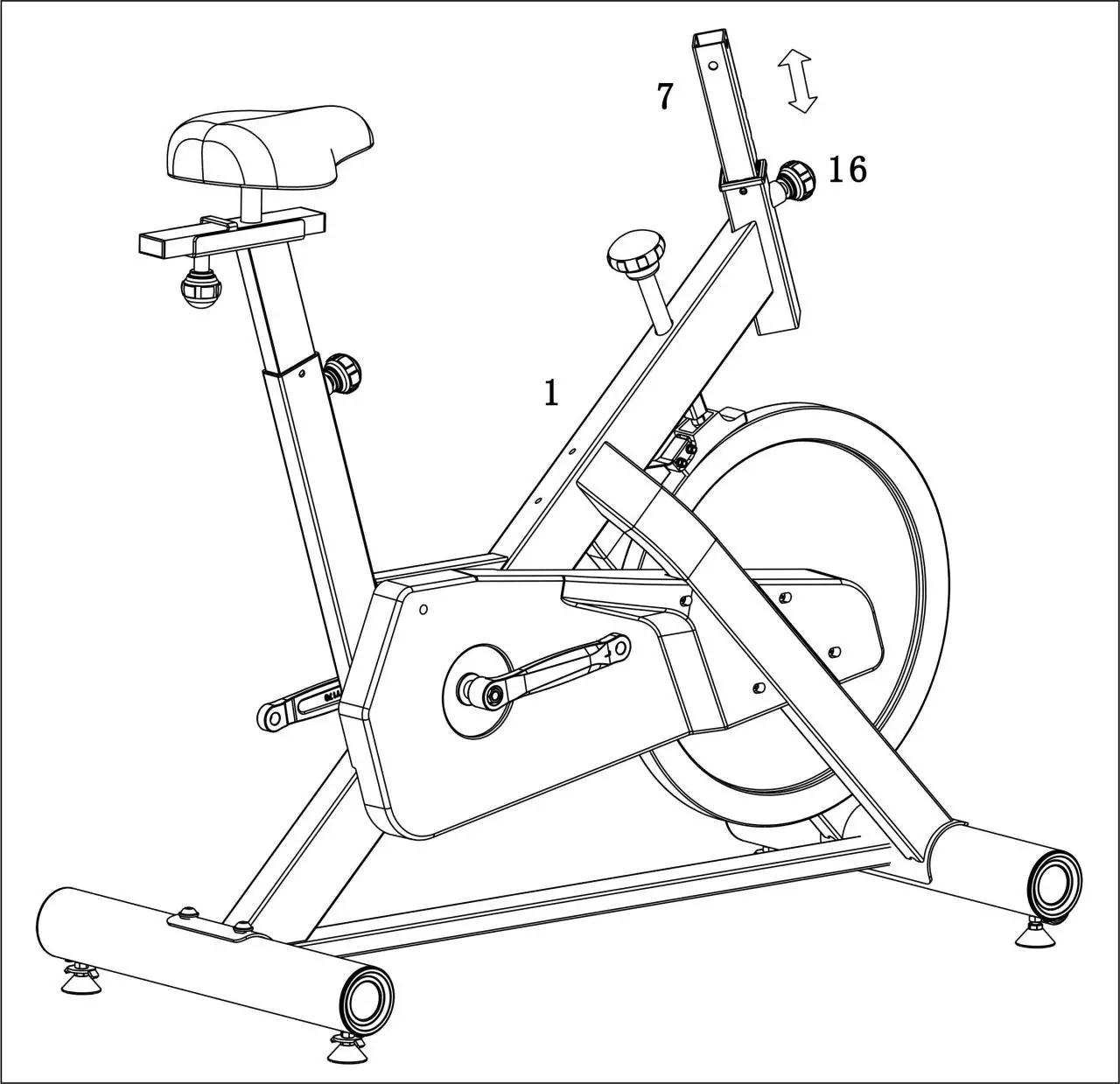 CIRCUIT FITNESS AMZ 55BK BT Bluetooth Deluxe Club Revolution Cycle - STEP 5