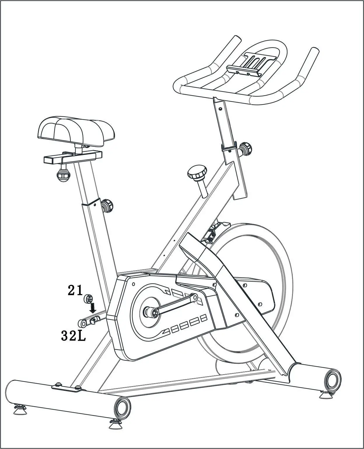 CIRCUIT FITNESS AMZ 55BK BT Bluetooth Deluxe Club Revolution Cycle - STEP 7