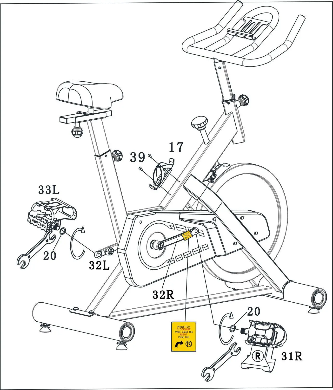 CIRCUIT FITNESS AMZ 55BK BT Bluetooth Deluxe Club Revolution Cycle - STEP 8