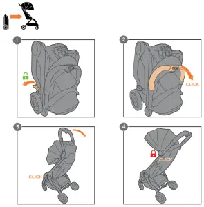 ergobaby METROPBLK METRO + Compact City Stroller - FIG1