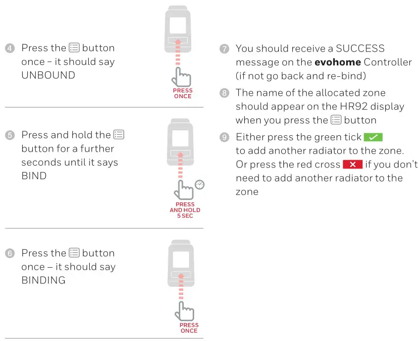 Honeywell Home ATP921R3100 Evohome Wi-Fi Zone Controller - Bind the Radiator Controllers (HR92)