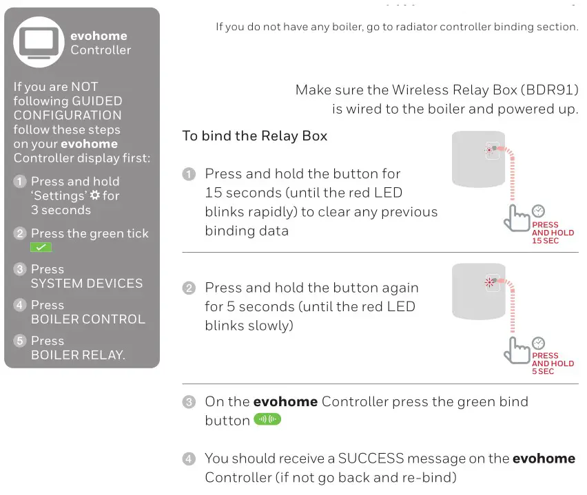 Honeywell Home ATP921R3100 Evohome Wi-Fi Zone Controller - Bind the wireless Relay Box