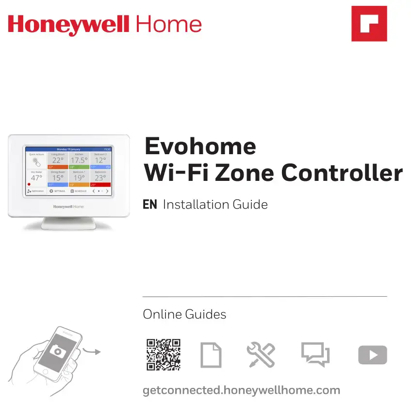 Honeywell Home ATP921R3100 Evohome Wi-Fi Zone Controller Installation Guide
