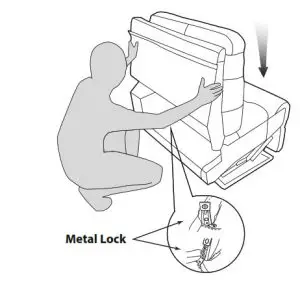 COSTCO 1434694 Fabric Reclining Sectional-Back
