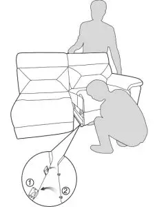 COSTCO 1434694 Fabric Reclining Sectional-Famale