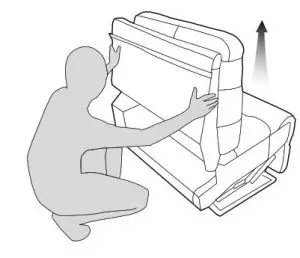 COSTCO 1434694 Fabric Reclining Sectional-remove