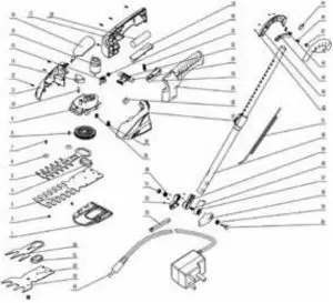 Handy Cordless Li-Ion Handheld Trimmer Kit - PARTS