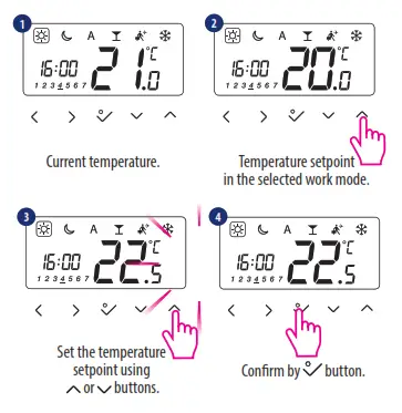 SALUS HTRP230(50) Wired Programmable Digital Thermostat-Installer mode2