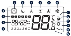 SALUS HTRP230(50) Wired Programmable Digital Thermostat-LCD