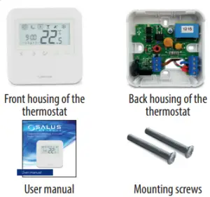 SALUS HTRP230(50) Wired Programmable Digital Thermostat-Package content