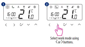 SALUS HTRP230(50) Wired Programmable Digital Thermostat-buttons
