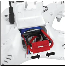 Connect black and red power cables