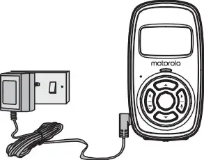 motorola MBP24-2 Audio Baby Monitor with Room-- Insert the DC
