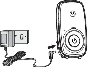motorola MBP24-2 Audio Baby Monitor with Room-- nsert the DC