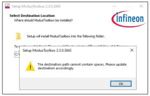 infineon ModusToolbox - Home Directory