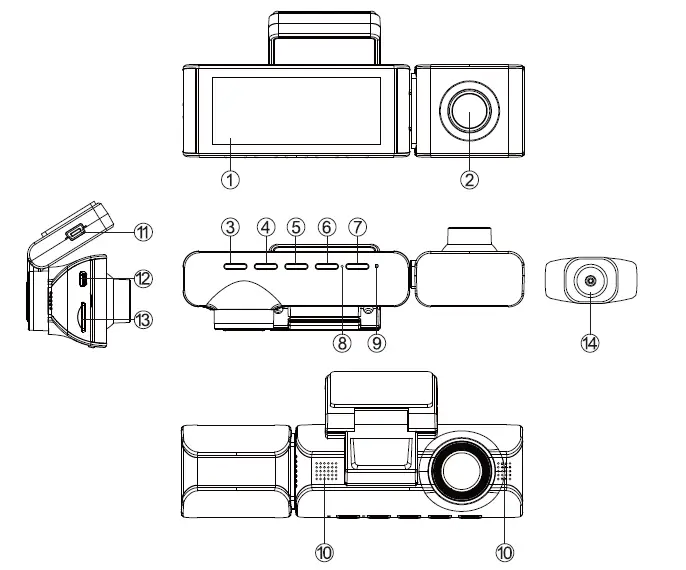 LINGDU LS05D 210922 3.18 Inch Car DVR User Manual-1