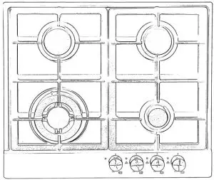 eurotech ED GC604SS 60cm Gas Cooktop