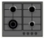 eurotech ED GC604SS 60cm Gas Cooktop - Over view