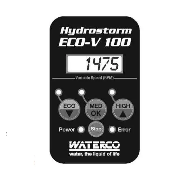Waterco Eco-c 100 Hydrostorm Eco-v “8 Star Energy Rated” Variable Speed Pump User Guide Waterco Eco-c 100 Hydrostorm Eco-v “8 Star Energy Rated” Variable Speed Pump User Guide