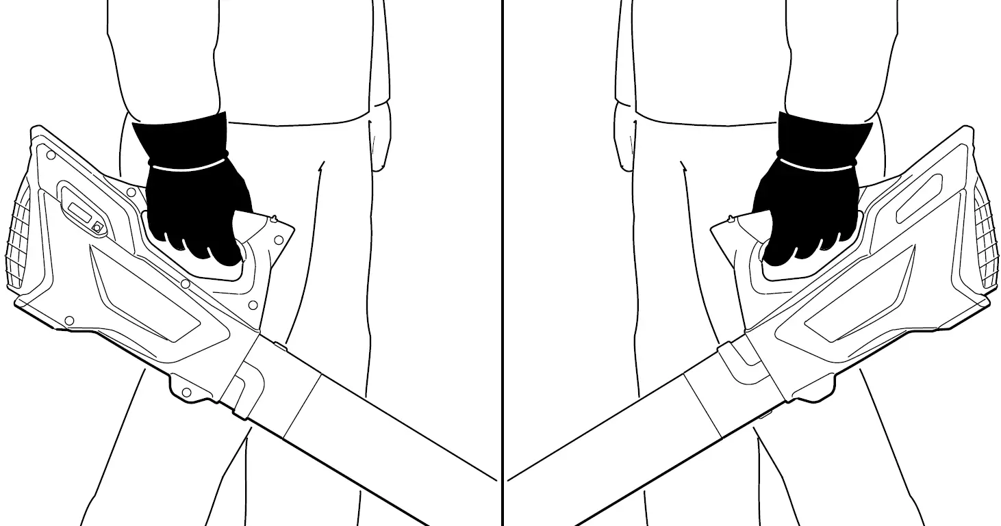 Holding and Controlling the Blower