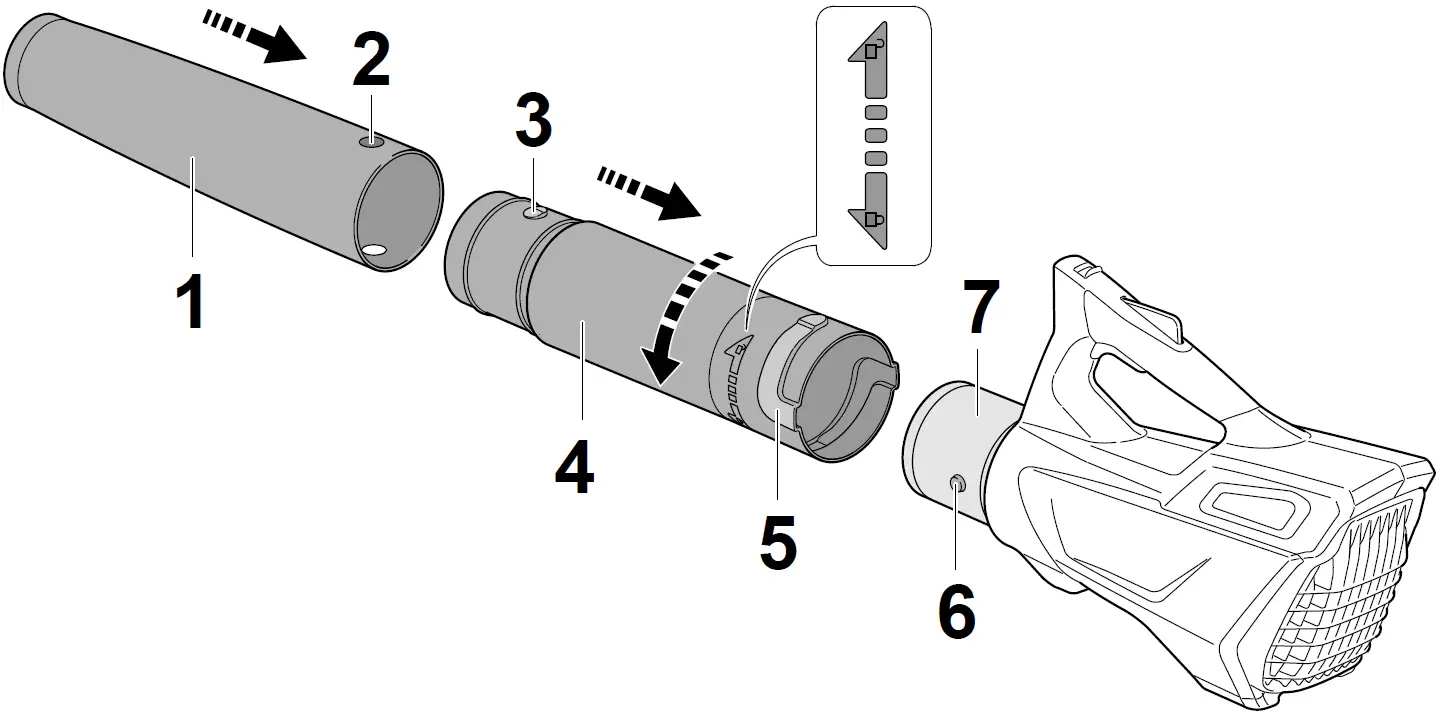 Mounting the Blower Tube and Nozzle