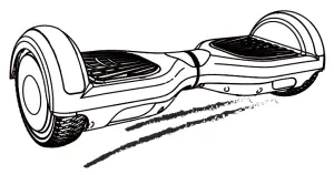 LIKESPORTING RCB LED Light Self Balancing Electric Skateboard - self