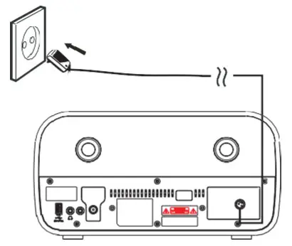 soundmaster DAB970 Wooden Retro Powerful Speaker- AC power connection