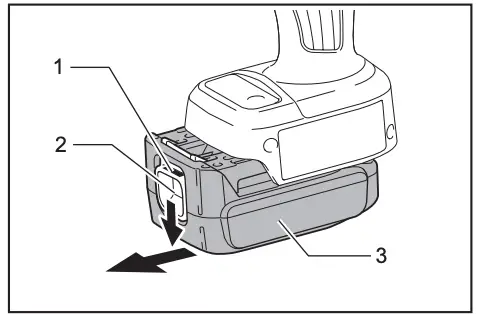 Installing or removing battery cartridge