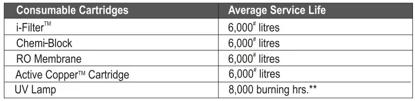 EUREKA FORBES Superb Ro+UV+MTDS Active Copper Water Purifier User Manual - Maintaining