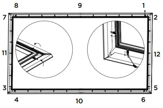 dragonfly ALR 120 120 Inch Projection Screen - .Frame
