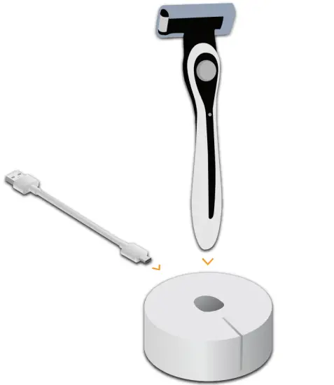 BIC SX9AZ005 BLU Flex 2 Hybrid Men's Twin Blade Razor One Handle 10 Cartridges - fig1