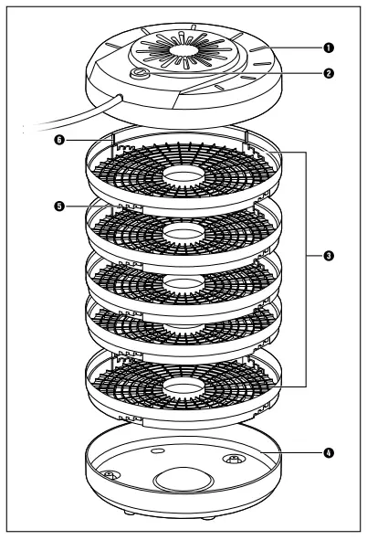 SILVERCREST- SDAG- 250- A -Food -Dehydrator- fig 1