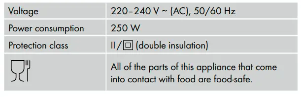 SILVERCREST- SDAG- 250- A -Food -Dehydrator- fig 2