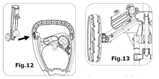 COSTWAY-. SP37606 -3 Wheel -Steel- Golf- Push- Cart -Trolly -10