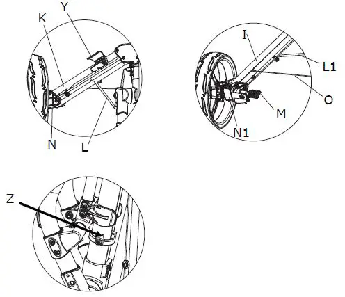 COSTWAY-. SP37606 -3 Wheel -Steel- Golf- Push- Cart -Trolly -2