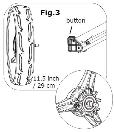 COSTWAY-. SP37606 -3 Wheel -Steel- Golf- Push- Cart -Trolly -4